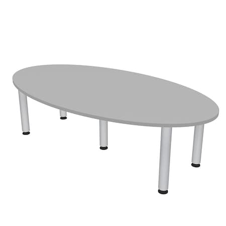 Skutchi Designs 45.25 in W, 84 in L, 29 in H, Engineered Wood Top, Grey HAR-OVL-46X84-PT-01